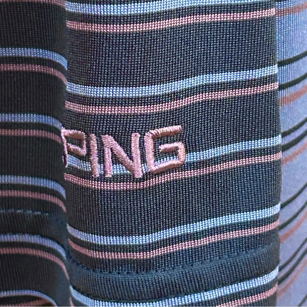 Ping Golf Performance Dynamics Blue Striped Polo … - image 3